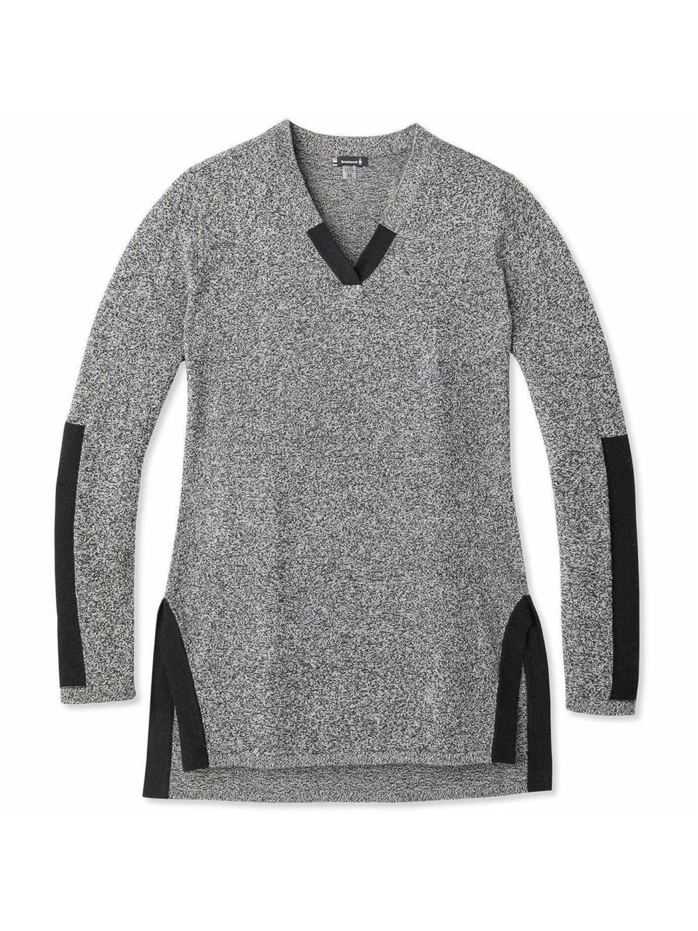 Smartwool Gray Black Shadow Pine Tunic Sweater Sz L